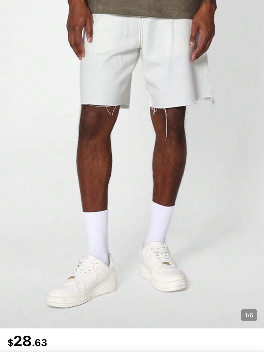 Men’s Denim Shorts with Raw Hem